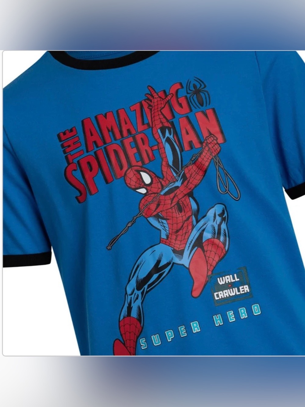 Spiderman Boys 4 pack Tees - Red, Blue, Charcoal, White - Picture 4 of 7